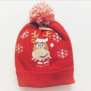 NWT Reindeer Christmas beanie